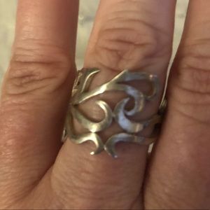 Sterling Silver abstract design ring
